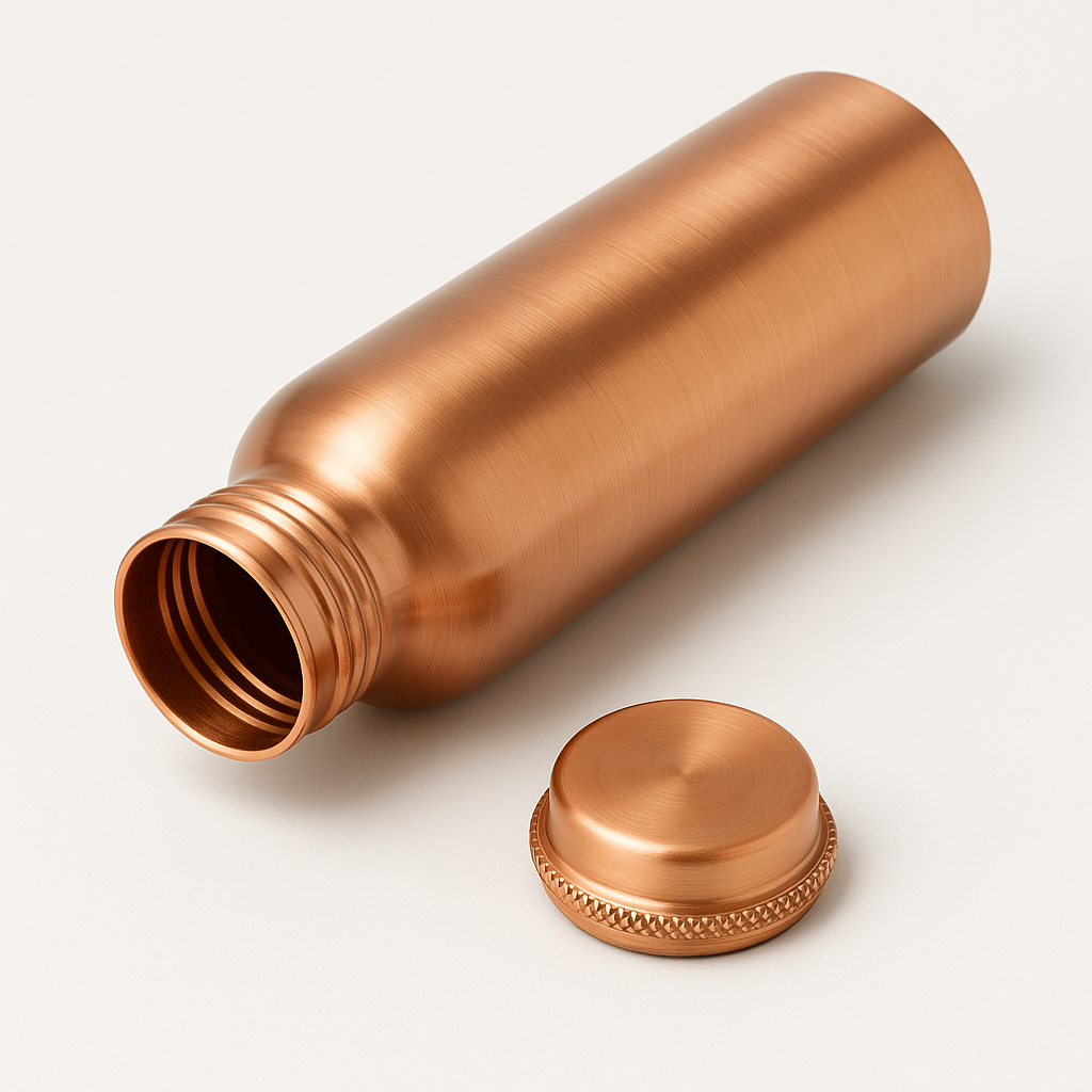 100% Pure Copper Water Bottle – Smooth Finish