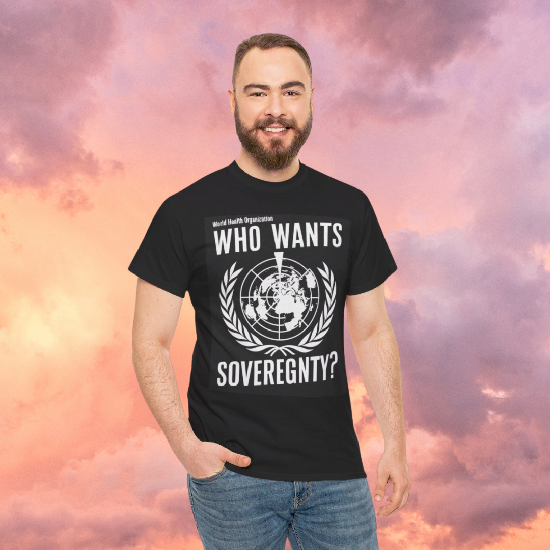 WHO Wants Sovereignty? (B&W) - Short Sleeve Basic Black T-shirt