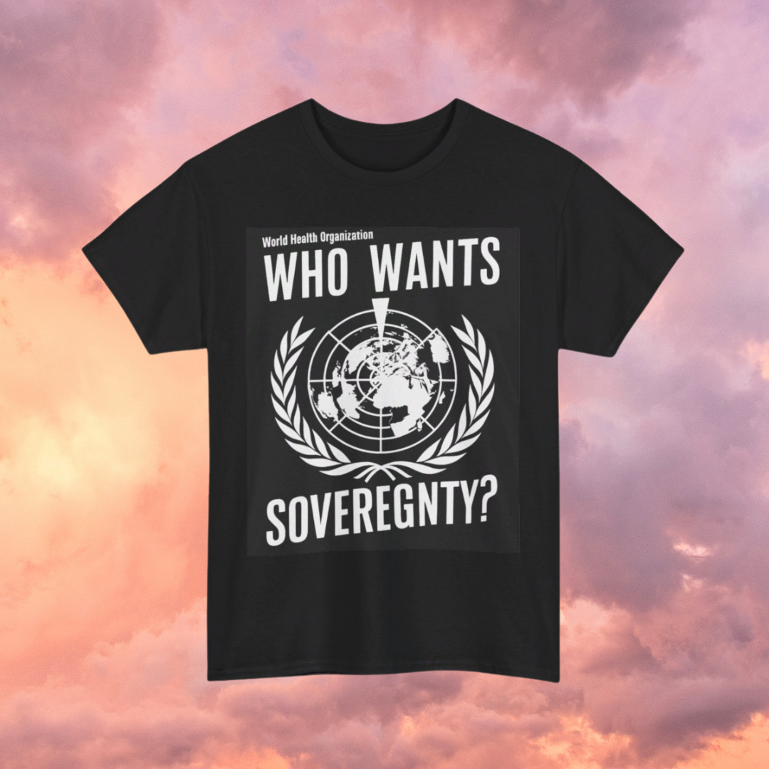 WHO Wants Sovereignty? (B&W) - Short Sleeve Basic Black T-shirt