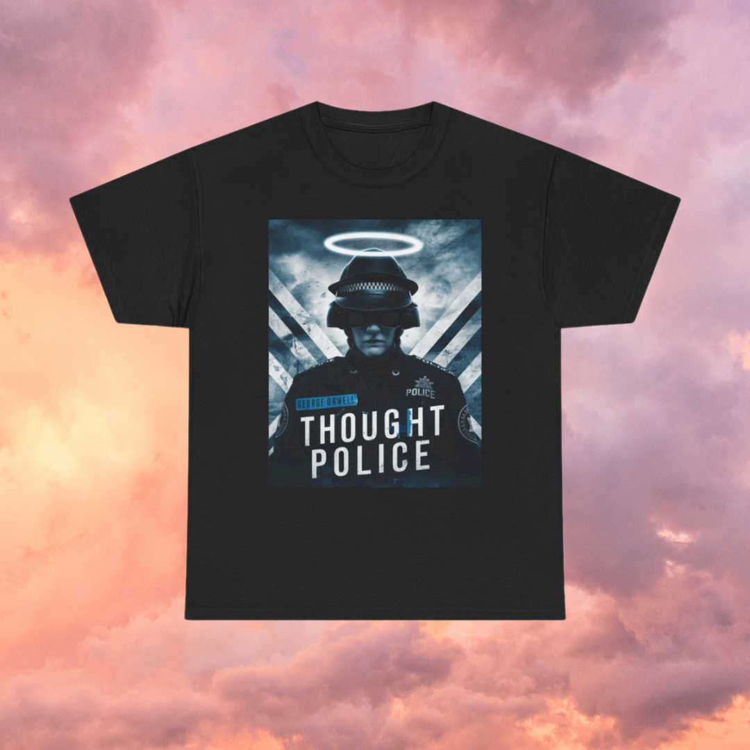 Thought Police - Short Sleeve Basic Black T-shirt