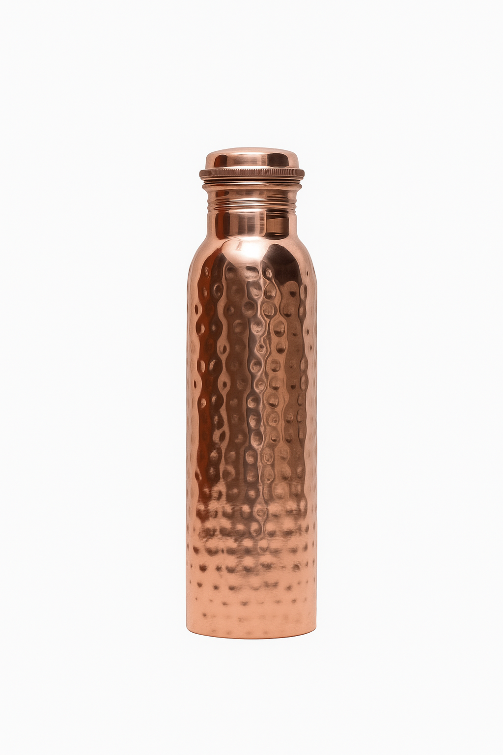 100% Pure Copper Water Bottle – Hammered Finish
