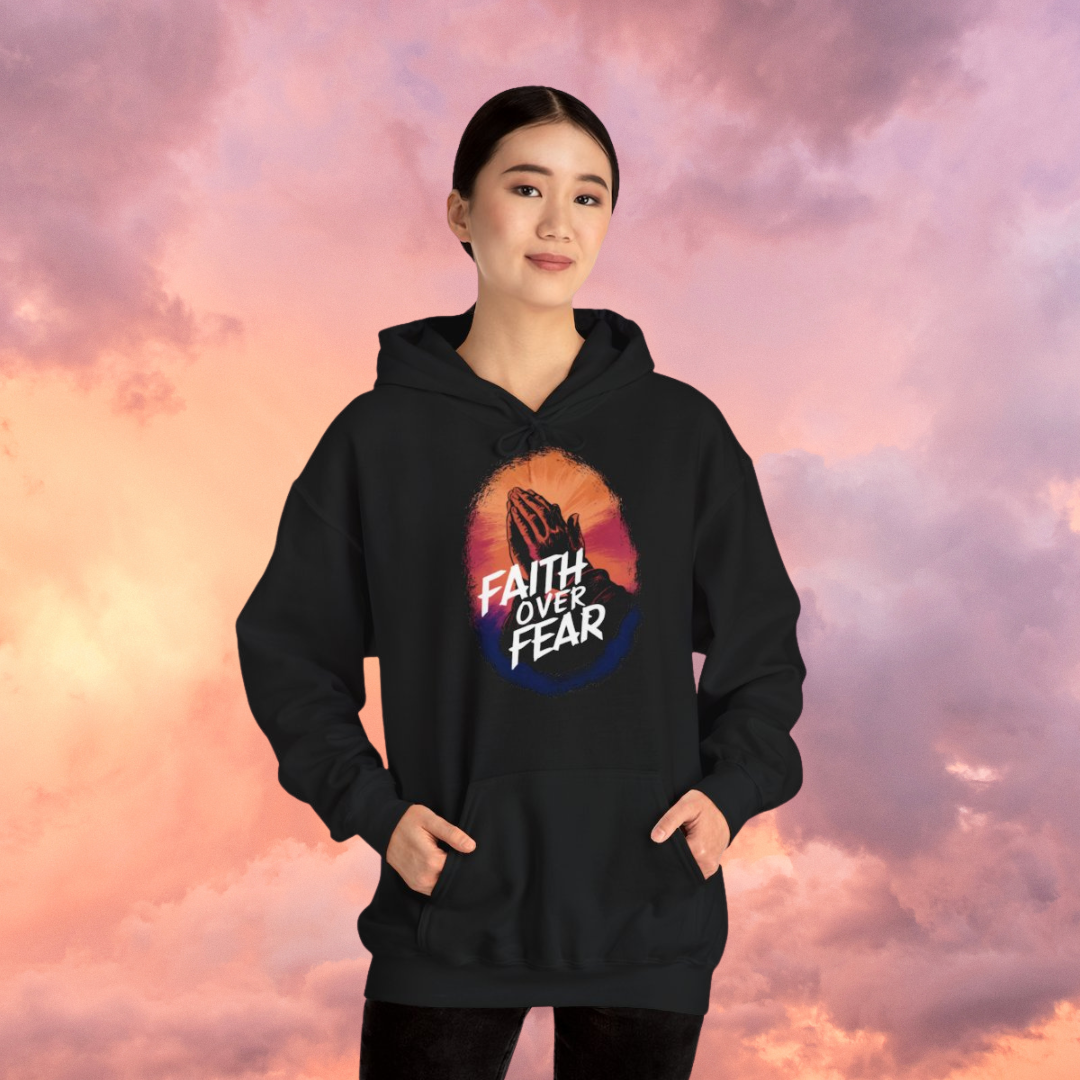 FAITH OVER FEAR (COLOUR) - Unisex Hooded Sweatshirt