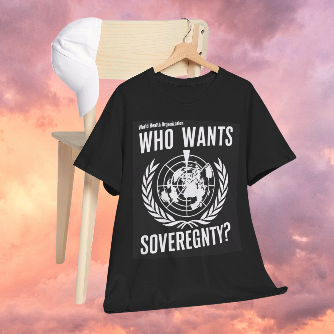 WHO Wants Sovereignty? (B&W) - Short Sleeve Basic Black T-shirt