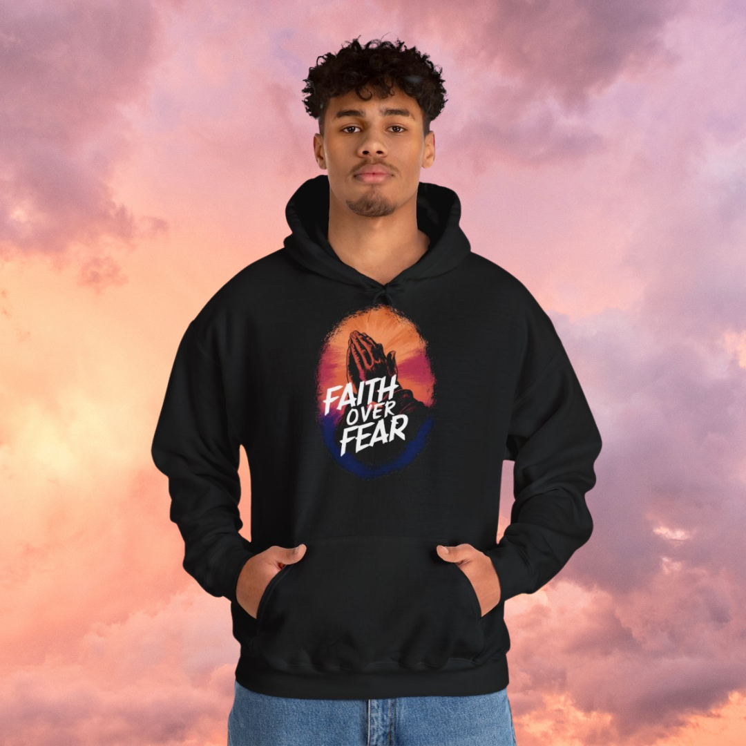 FAITH OVER FEAR (COLOUR) - Unisex Hooded Sweatshirt