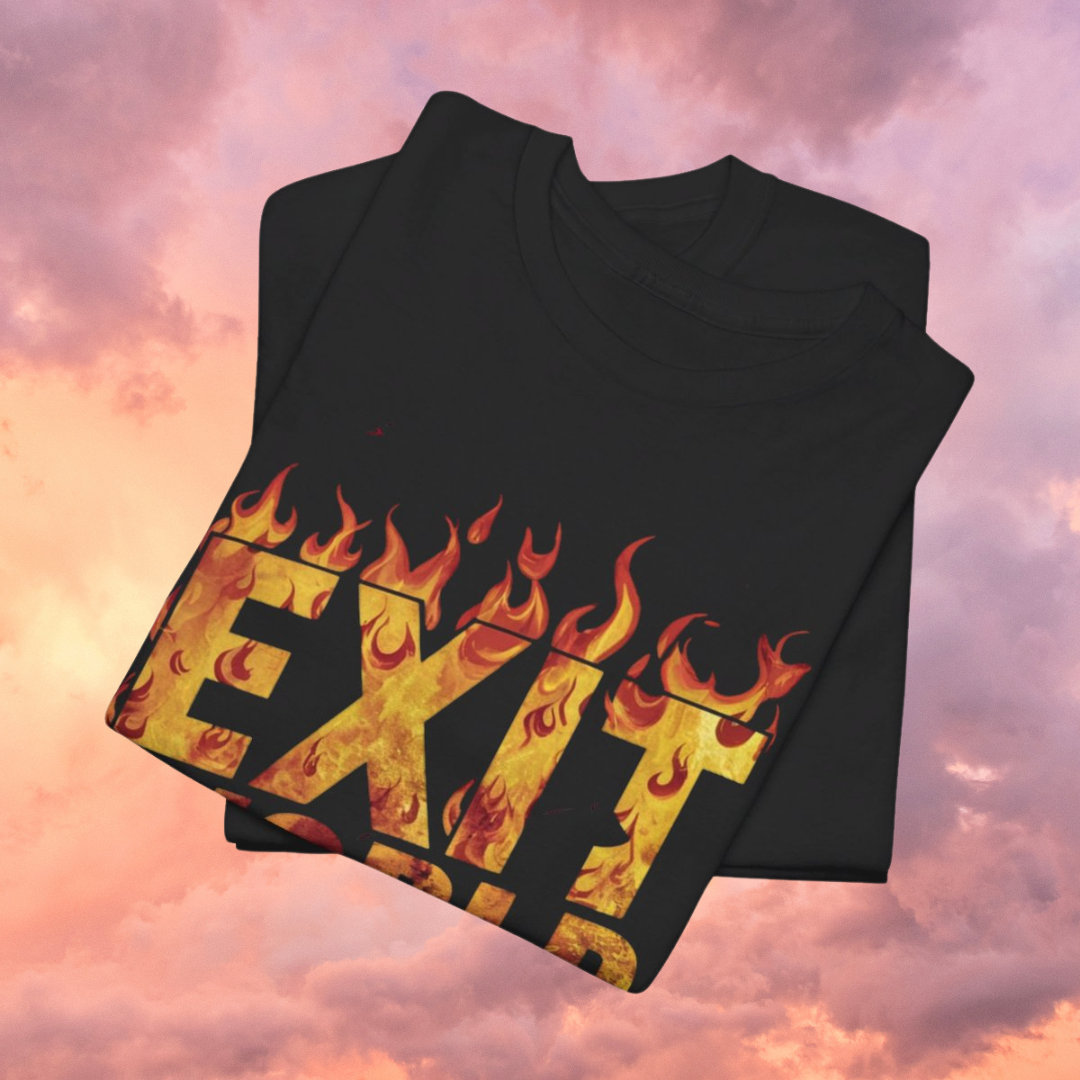 Exit WHO - Short Sleeve Basic Black T-shirt