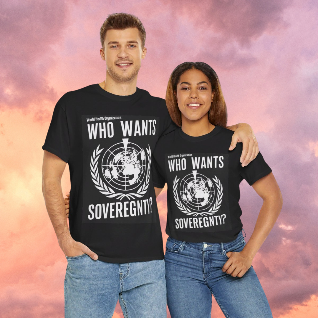 WHO Wants Sovereignty? (B&W) - Short Sleeve Basic Black T-shirt