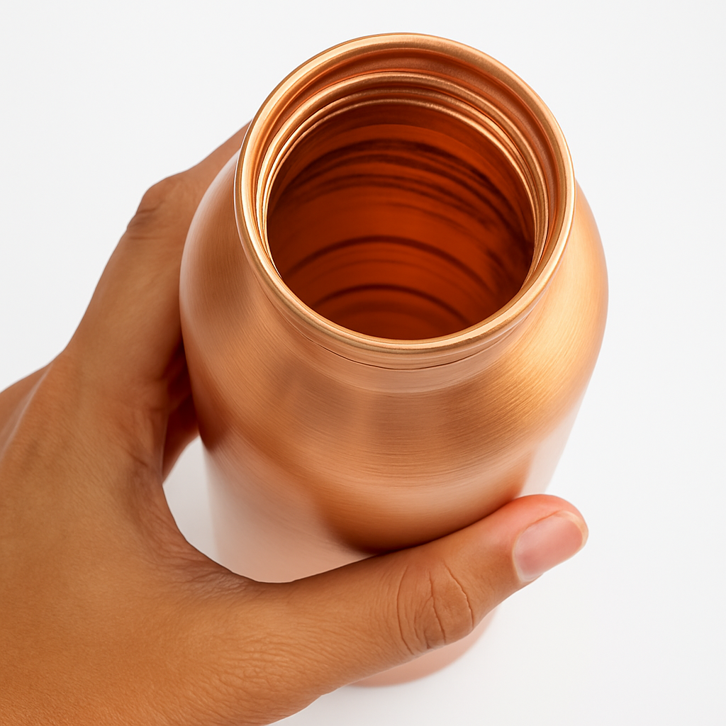 100% Pure Copper Water Bottle – Smooth Finish