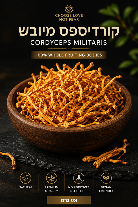 Premium Whole Dried Cordyceps Militaris Mushrooms (100g) | Fruiting Bodies | No Fillers | Vegan
