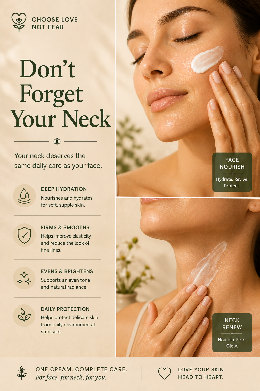 Botanical Lifting Cream for Face & Neck | Natural Anti-Aging Moisturizer | Handmade in Israel