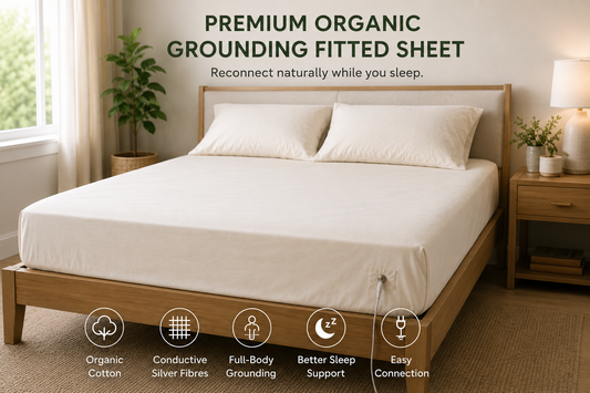 Premium Organic Grounding Fitted Sheet – Sleep Naturally Connected
